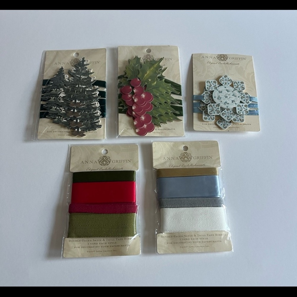 Anna Griffin Elegant Embellishments Ribbon Garland & Double-faced Ribbon Bundle
